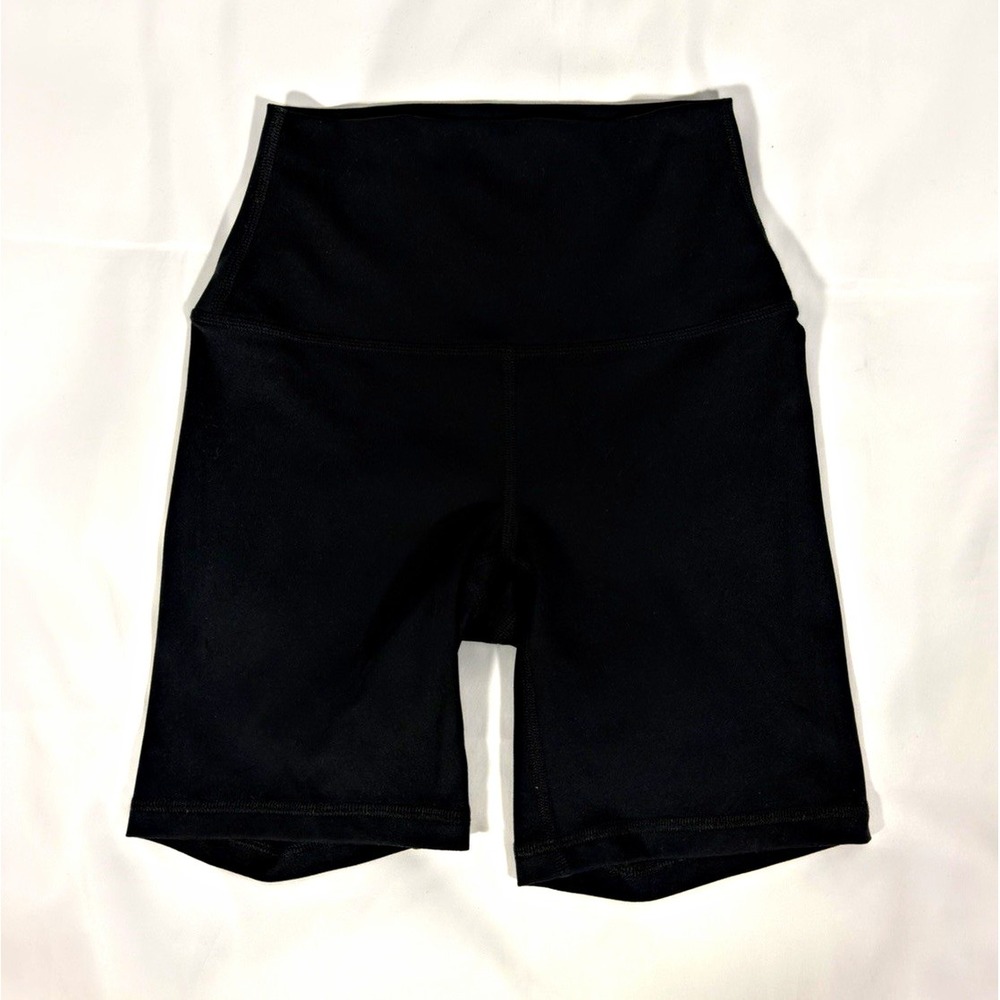 Gilly Hicks Recharge Women's XS Black High Rise Knit Pull On Biker Shorts Solid